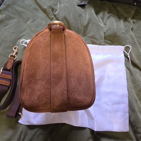 Coach Suede Satchel in Chestnut Brown - Picture 4 of 7